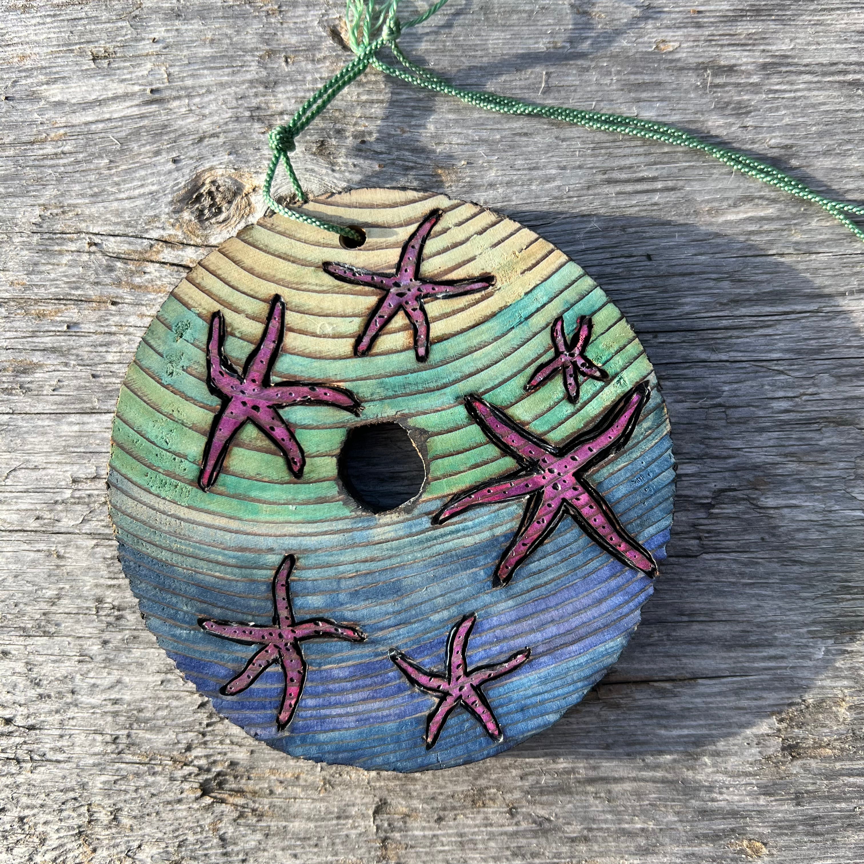 Authentic 50's era Cedar Fishing Cork Ornaments - wildlgs