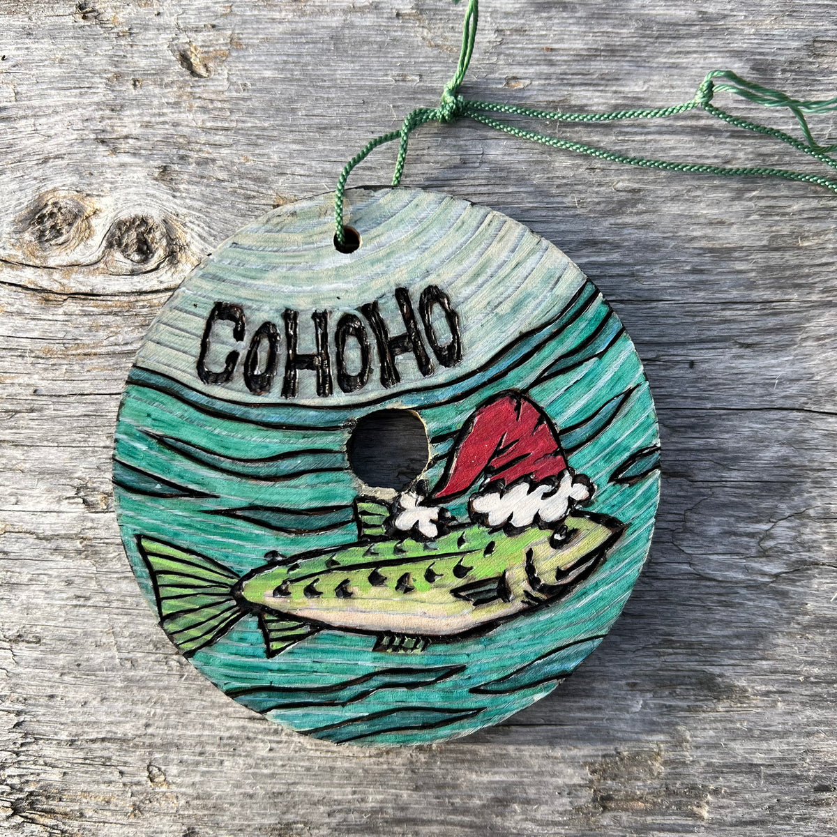 Authentic Cedar Salmon Cork Ornament - wildlgs